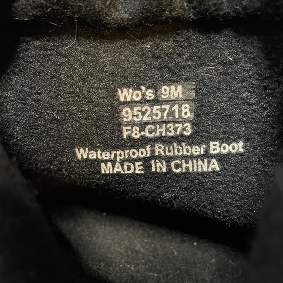 Sperry Top Sider Sadie Low Waterproof Black Rubber Boot Size 9M - Picture 3 of 10